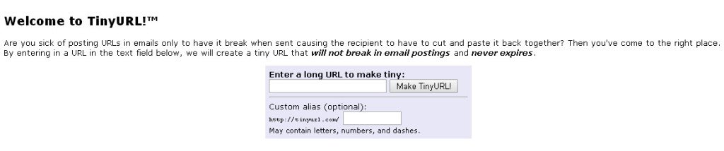Acortador URL 4 - TinyURL