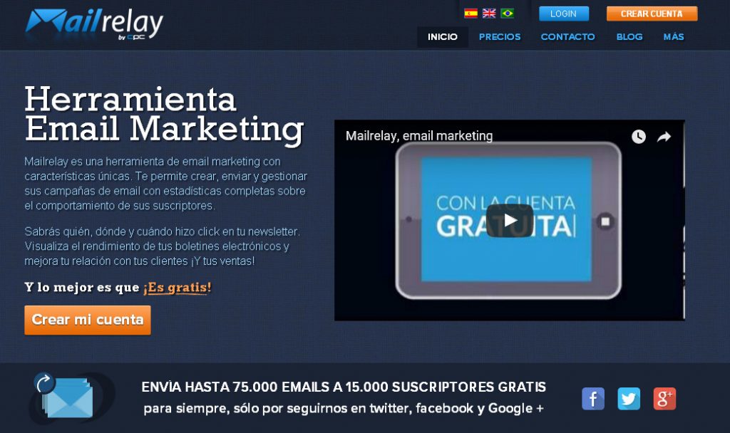 Crear Cuenta Mailrelay